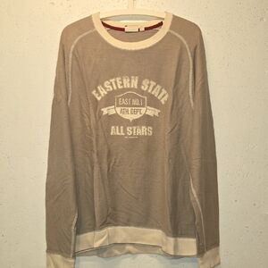 Levi's Gray & Ivory Knitted Distressed Long Sleeve Shirt (Large)